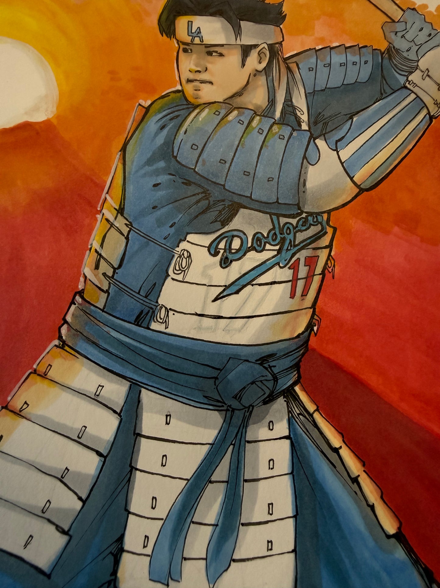 Samurai Shohei - 1 of 1 Custom Commission Art Piece