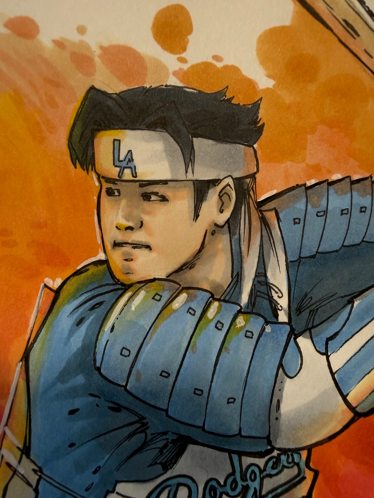 Samurai Shohei - 1 of 1 Custom Commission Art Piece