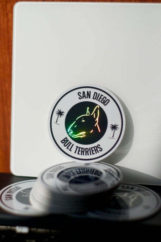 San Diego Bull Terriers Logo - Holographic Sticker
