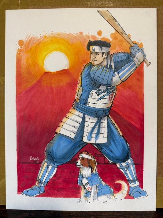 Samurai Shohei - 1 of 1 Custom Commission Art Piece