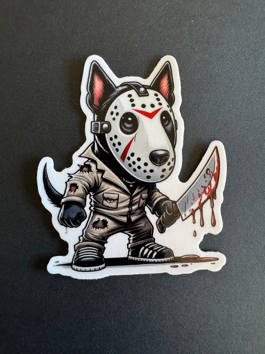 Hockey Masked...Bull Terrier - Sticker